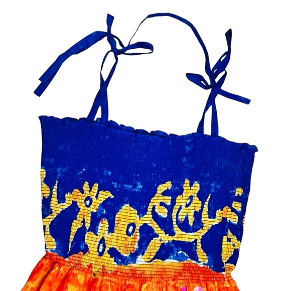 Ralph Lauren RARE Maxi Dress Tropical Rushed Adjustable/Waist Tired/Layers Sz 1X - Picture 12 of 15